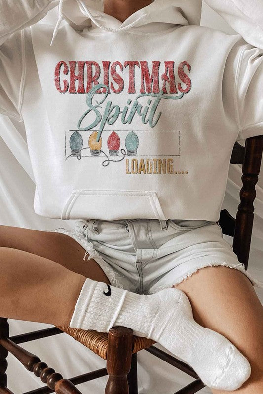 LOADING CHRISTMAS SPIRIT GRAPHIC HOODIE